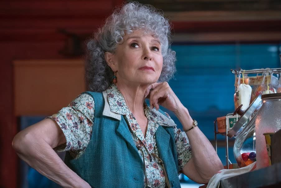 Rita Moreno looking thoughtful